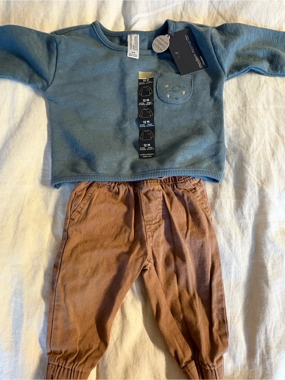 Neutral baby boy bundle - Beige & Blue Tones — 6-9m - Picture 13 of 15